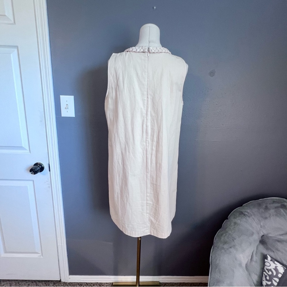 Entro NWT Lune Braided and Gold Detail Sleeveless Mini Dress in Ecru Women’s L - Picture 5 of 16